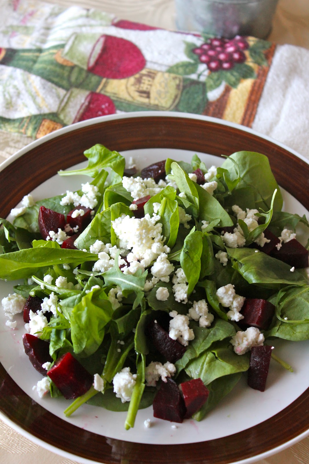 The Cultural Dish Arugula Salad with Beets and Goat Cheese